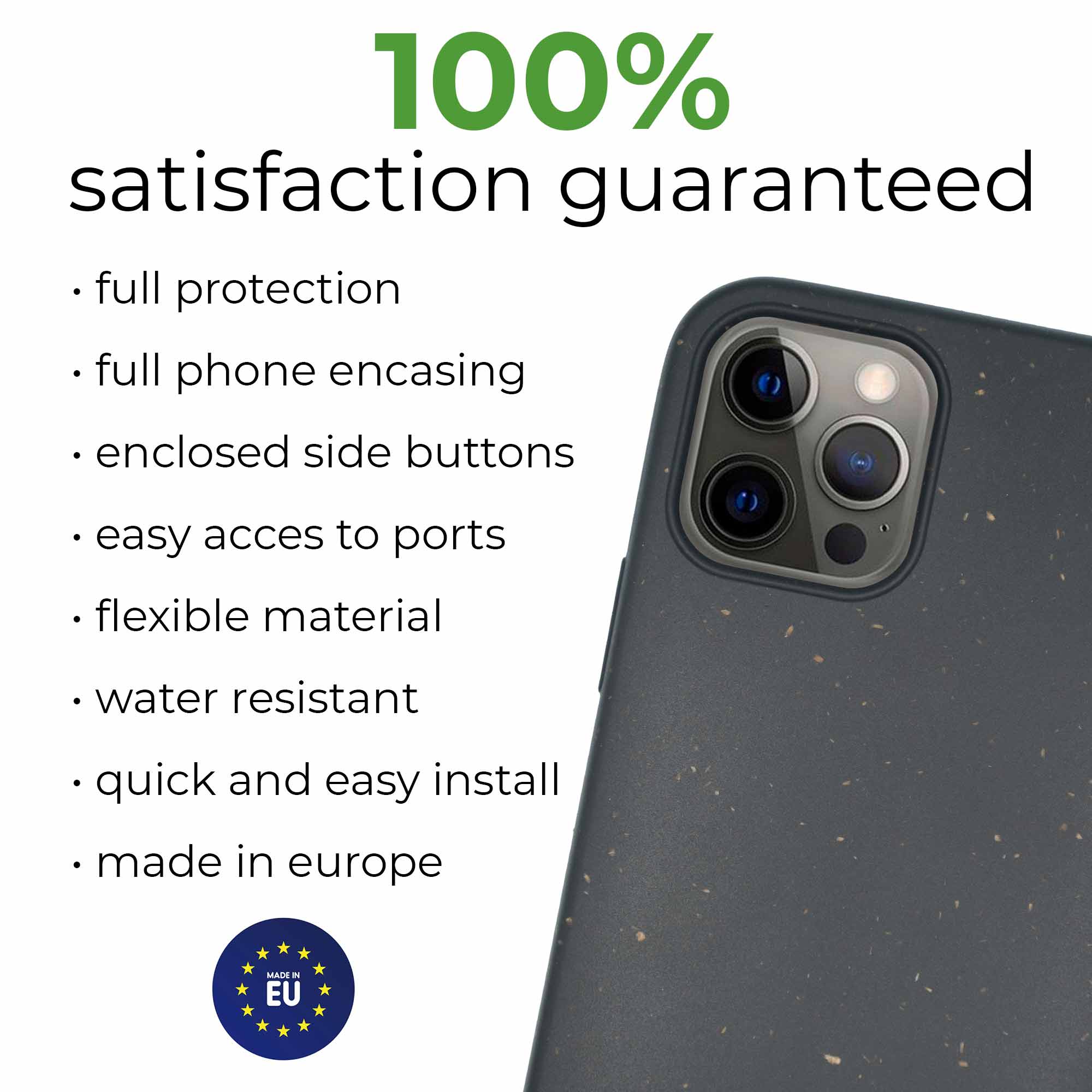 Ocean Turtle -  Biodegradable Phone Case - Ocean Blue and Black-2
