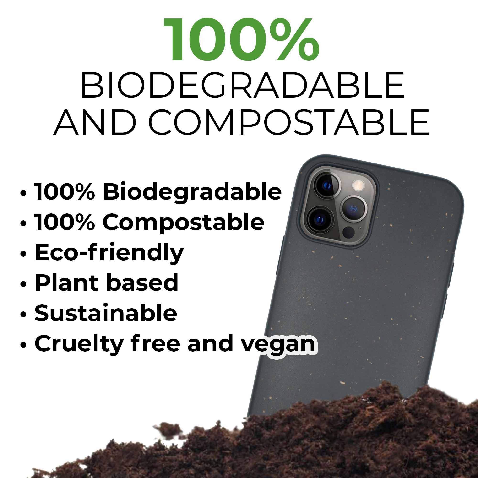Ocean Turtle -  Biodegradable Phone Case - Ocean Blue and Black-1